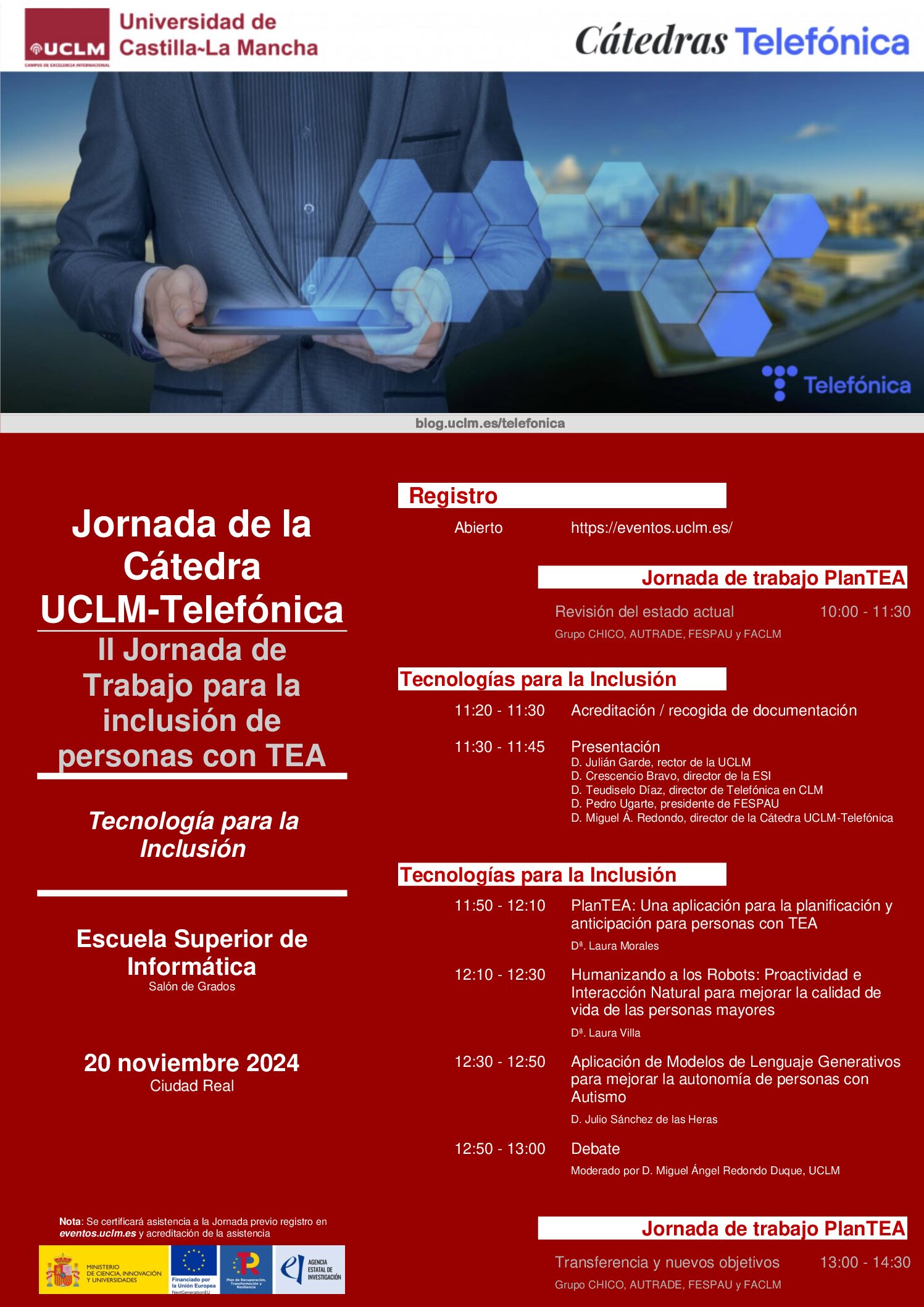 TECNOLOGÍA PARA LA INCLUSIÓN - II Jornada de Trabajo para la inclusión de personas con TEA