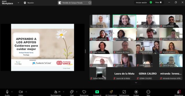 ✨ Comenzamos el Programa Apoyando a los Apoyos para Profesionales. ✨ 

👩‍🏫👨‍🏫 Los y las profesionales trabajarán de forma activa para aprender nuevas estrategias que les permita gestionar las situaciones que viven en su día a día y que las ponen en riesgo de alto impacto emocional. 💪🧠

Un lujo poder contar con Enrique Parada Torres, experto en psicología de emergencia, para acompañarnos y guiarnos en este proceso. 👏🧑‍⚕️

Gracias la @fundlacaixa y la @fundaciononce por su apoyo al programa. 🙏💚